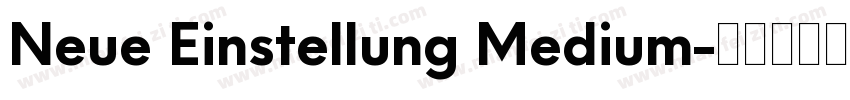 Neue Einstellung Medium字体转换